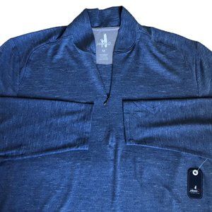 Johnnie-O River Performance 1/4 Zip Pullover Mens Size Medium Lake Blue NWOT
